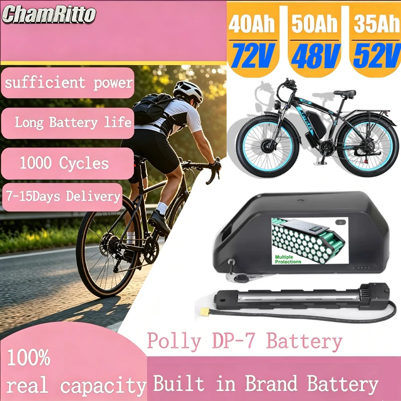 72V 50Ah 21700 Lithium Battery - 챔피언폴리 전기자전거 48v50ah 자전거 배터리 다운튜브