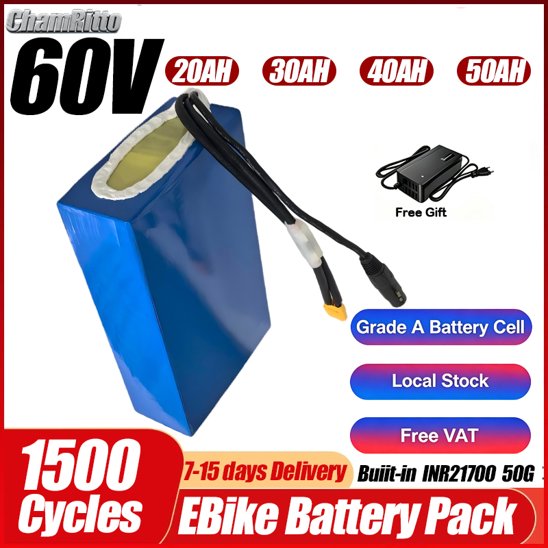 60V 50Ah Electric Scooter Battery - 60V 1500W 전기 자전거, 20Ah, 25Ah,