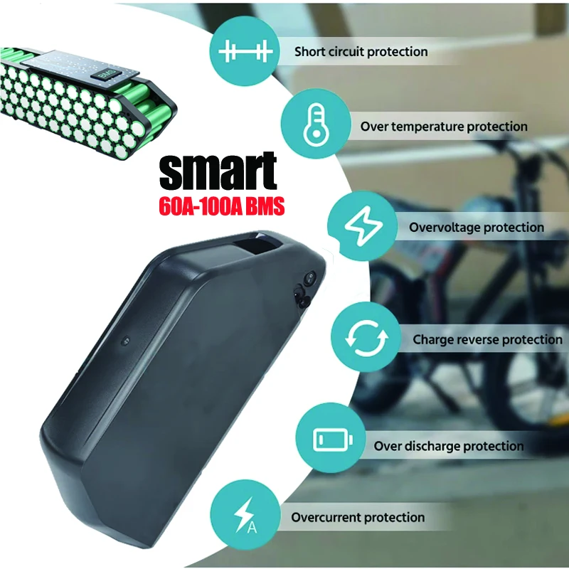 폴리 전기 자전거 배터리 다운튜브 하일롱 DP7 48V - 72V 50Ah 21700 Lithium Battery 리뷰 및 가격